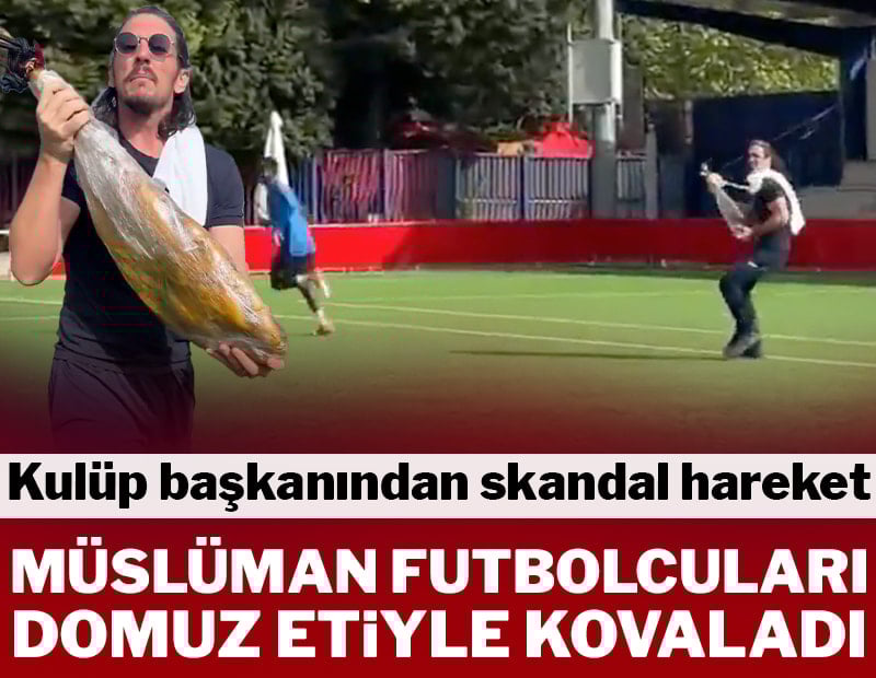 İspanya'da skandal provokasyon! Başkan domuzla futbolcuları kovaladı