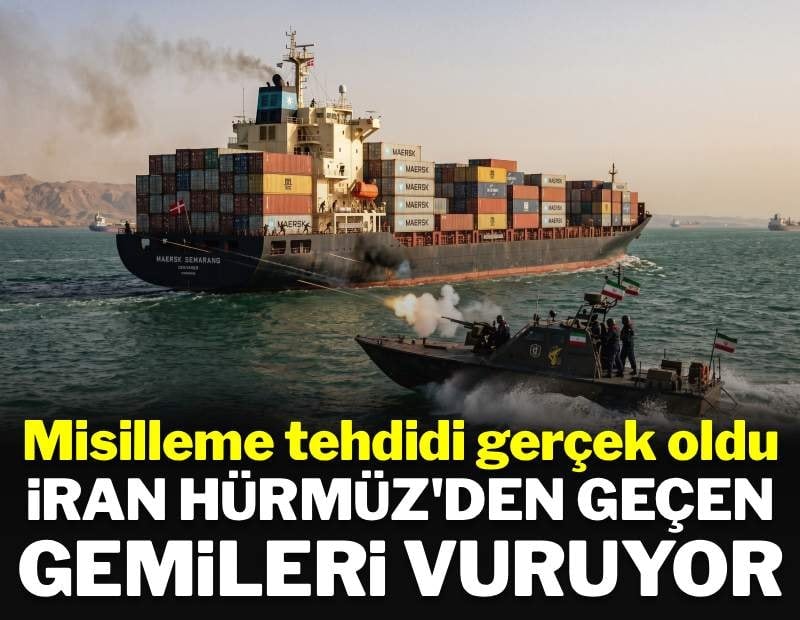 İran Hürmüz Boğazı'nda yük gemisini vurdu