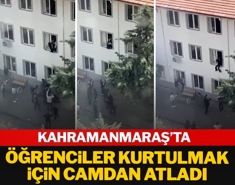 Öğrenciler camdan atlayarak canlarını kurtardı