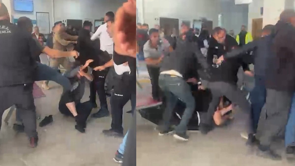 Tekme ve yumruklar havada uçuştu! Hastane savaş alanına döndü