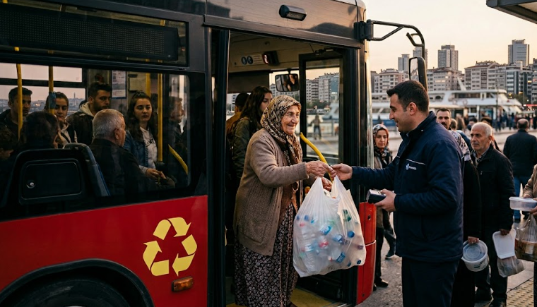 Ulaşımda 'temiz' sistem: O şehirde kart yerine çöp veriyorlar