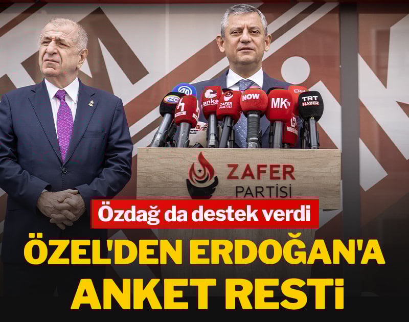 Özgür Özel’den Erdoğan’a anket resti!