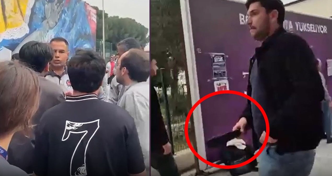 Üniversite karıştı! Palayla saldırı kamerada