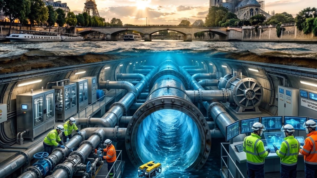 Şehrin altına gizlediler: Nehir suyu artık dev bir klima gibi çalışıyor