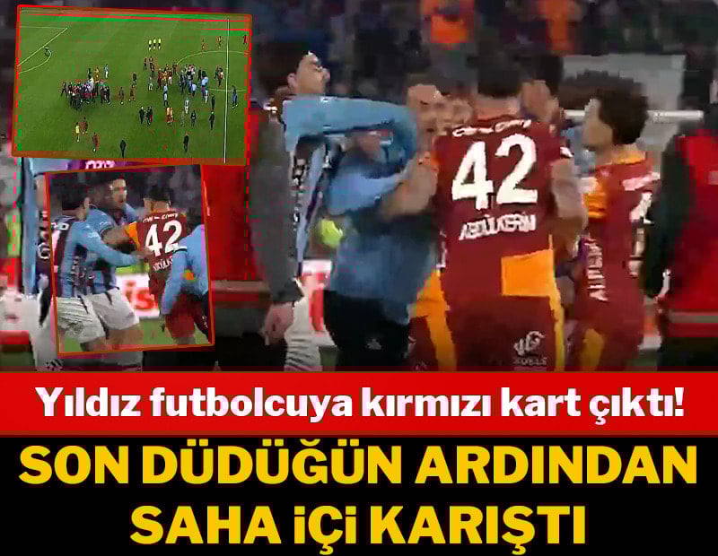 Derbinin ardından saha karıştı! Yıldız oyuncu kırmızı kart gördü