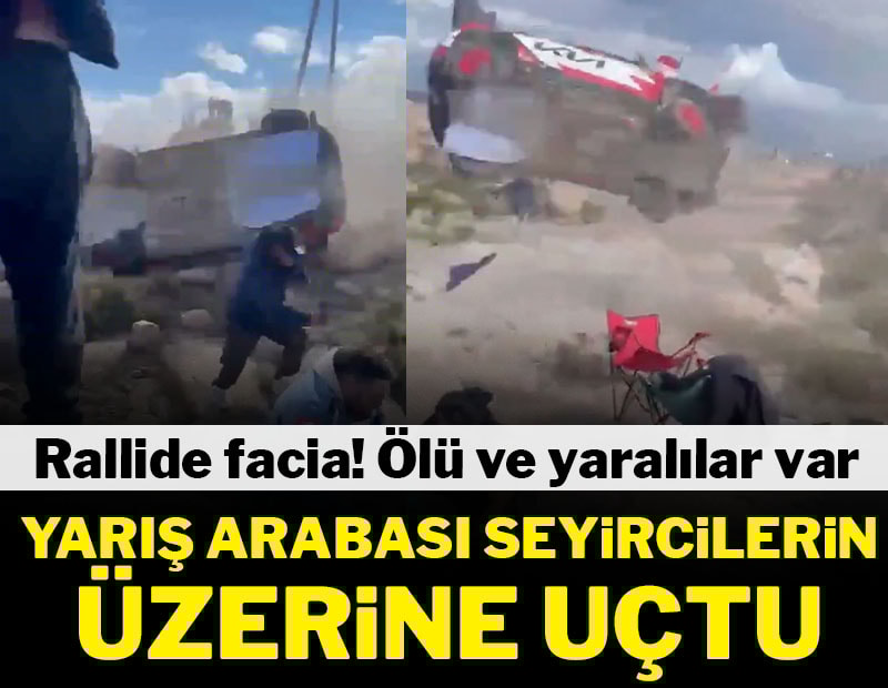 Rallide facia! Araba seyircilerin üzerine uçtu