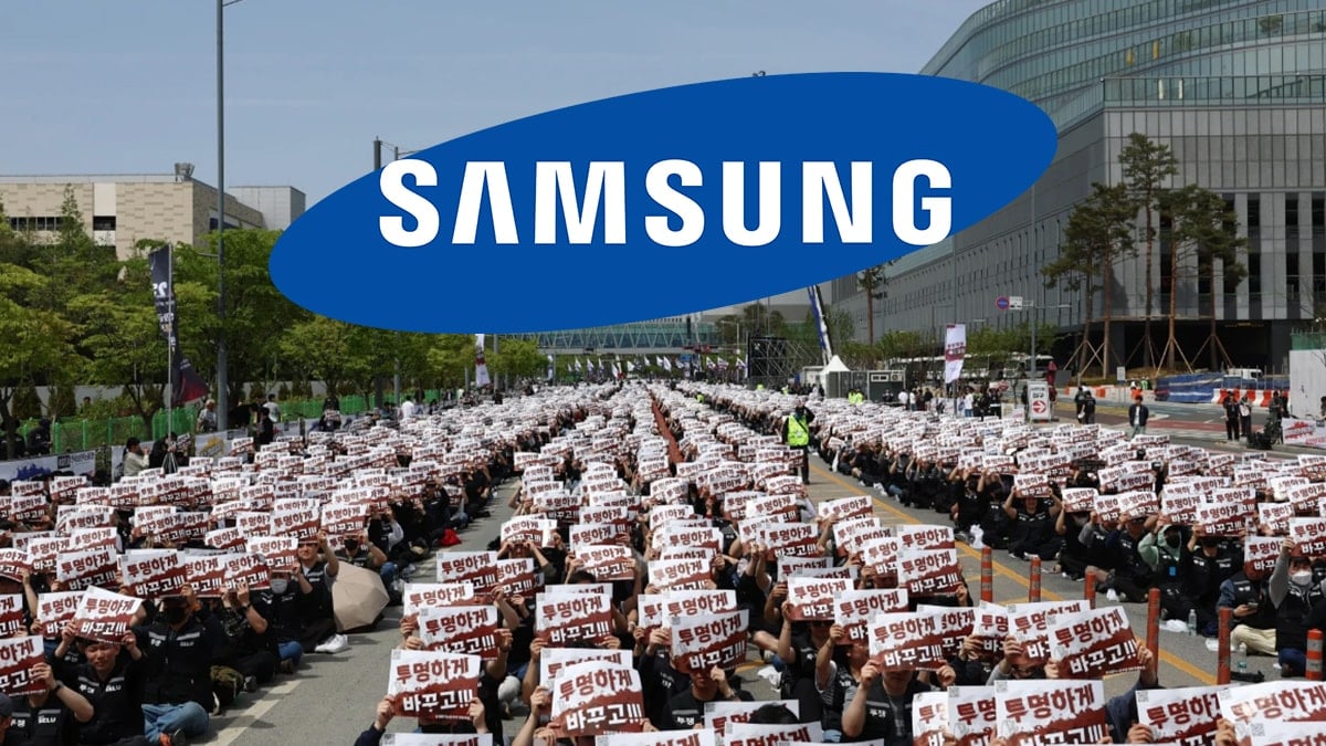 Samsung’in çip işçilerinden dev gövde gösterisi: 40 bin işçi sokağa çıktı