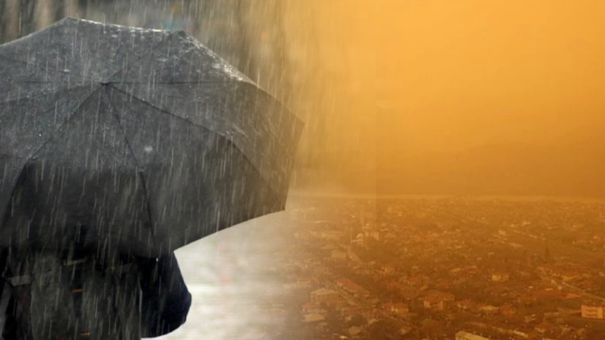 Dikkat! Bir tarafta çöl tozu, bir tarafta sağanak