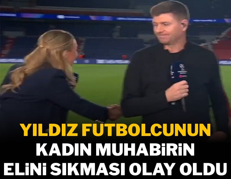 Yıldız futbolcu, kadın muhabirin elini sıktı! Sosyal medya ikiye bölündü
