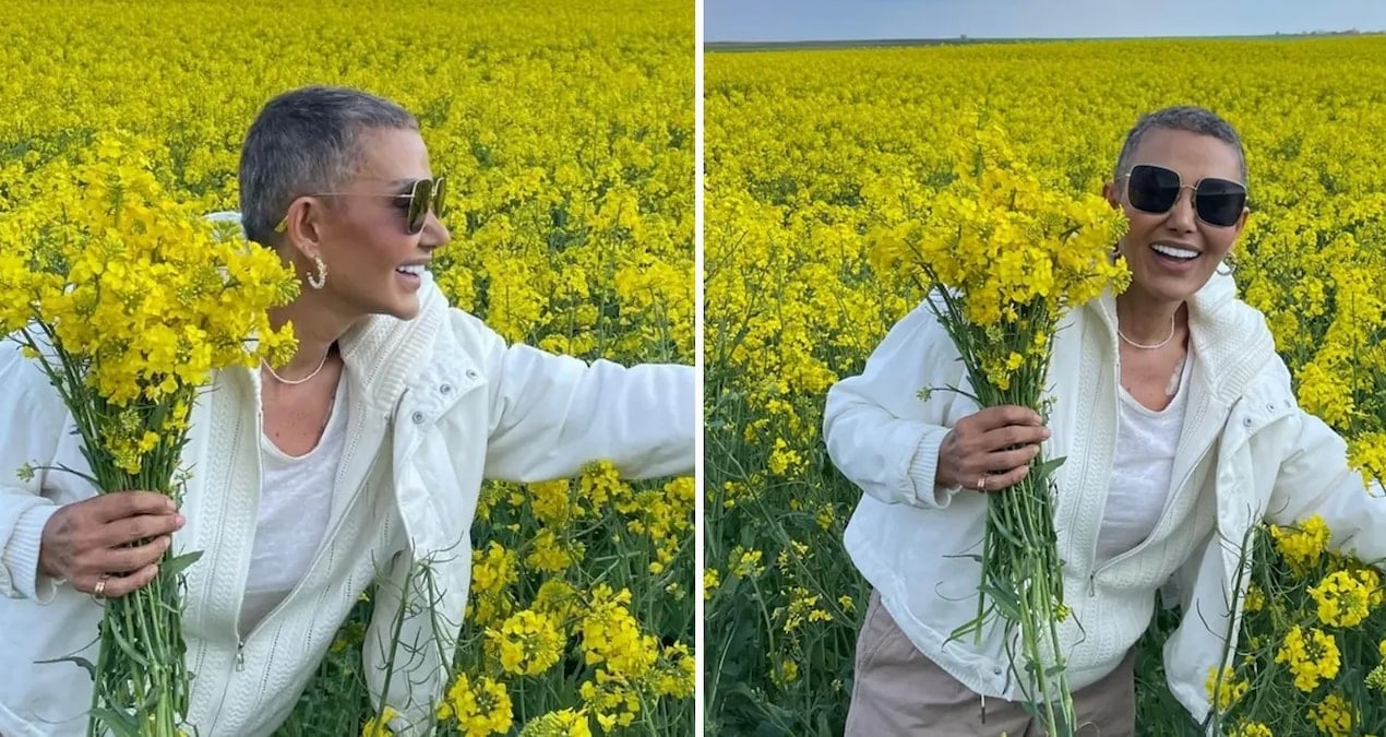 Meme kanseri tedavisi gören Serap Paköz aradığını doğada buldu; sarı çiçek topladı