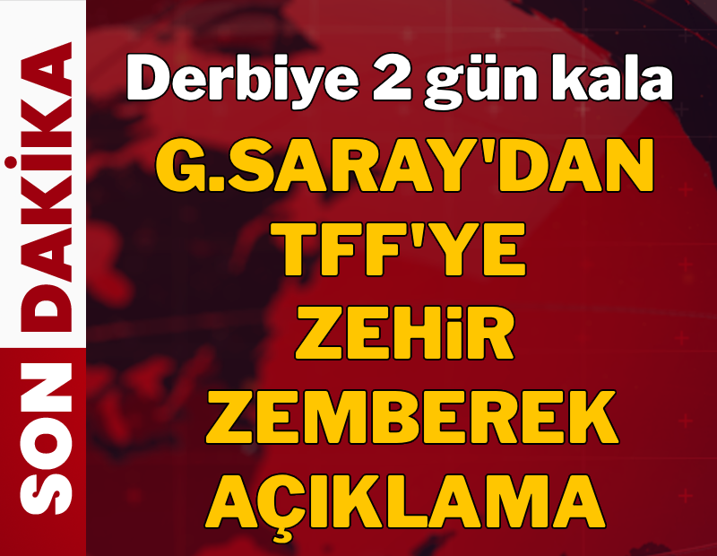 Galatasaray'dan TFF'ye zehir zemberek açıklama
