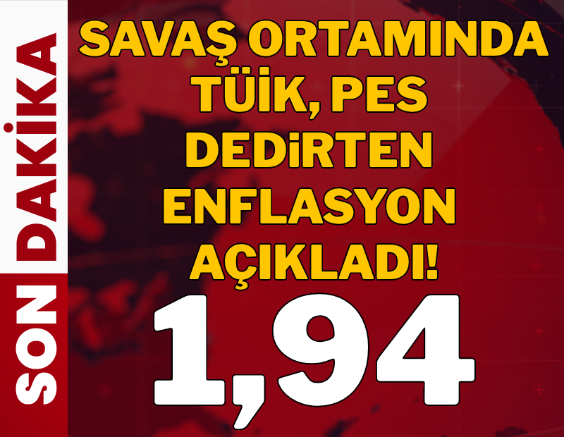 Savaş ortamında TÜİK'ten kimseyi ikna etmeyen enflasyon: Yüzde 1,94