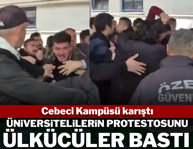 Üniversitelilerin spor salonu protestosunu ülkücüler bastı