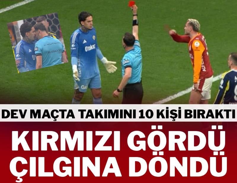 Kırmızı gördü takımını 10 kişi bıraktı