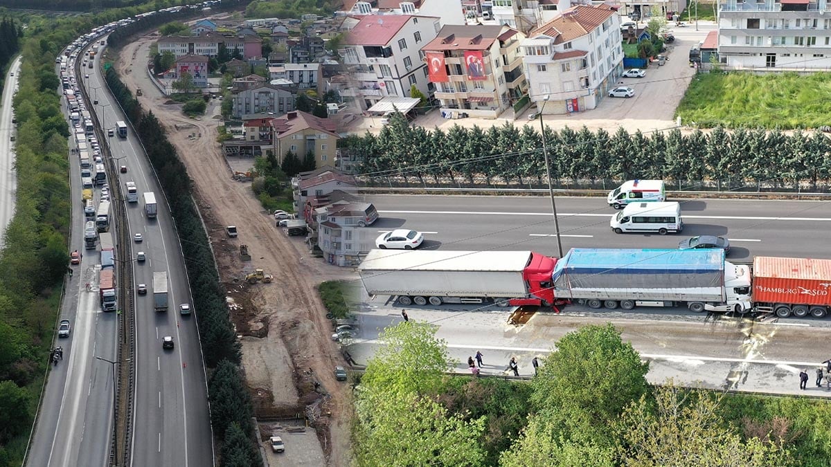 6 TIR zincirleme kazaya karıştı! Uzun araç kuyrukları oluştu
