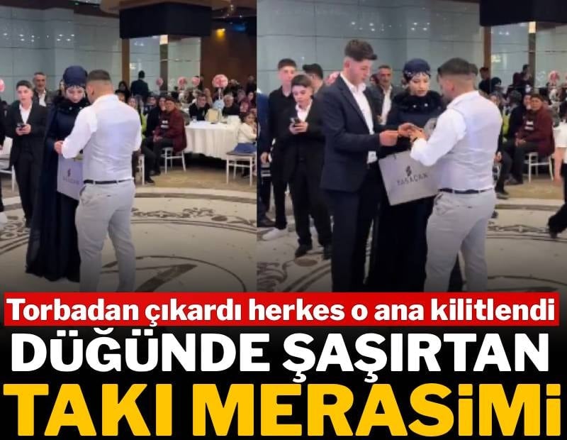 Düğünde şaşırtan takı merasimi: Torbadan çıkardı herkes şaştı kaldı