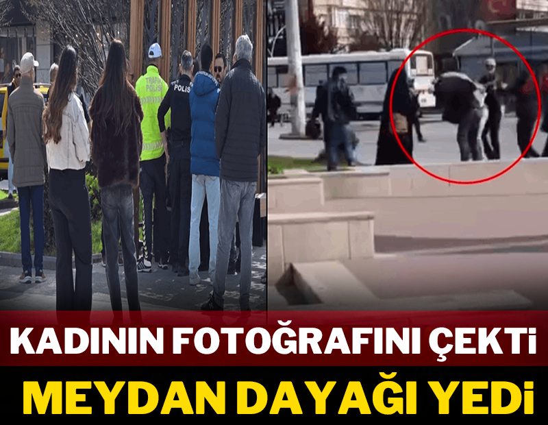 Yoldaki kadının fotoğrafını çekti: Meydan dayağı yedi!