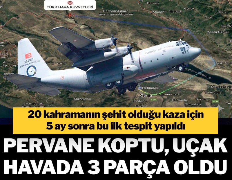 Pervane koptu, uçak havada 3 parça oldu