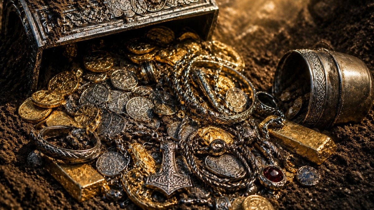 Viking hazinesini tesadüfen buldular: Toprağın altından servet çıktı