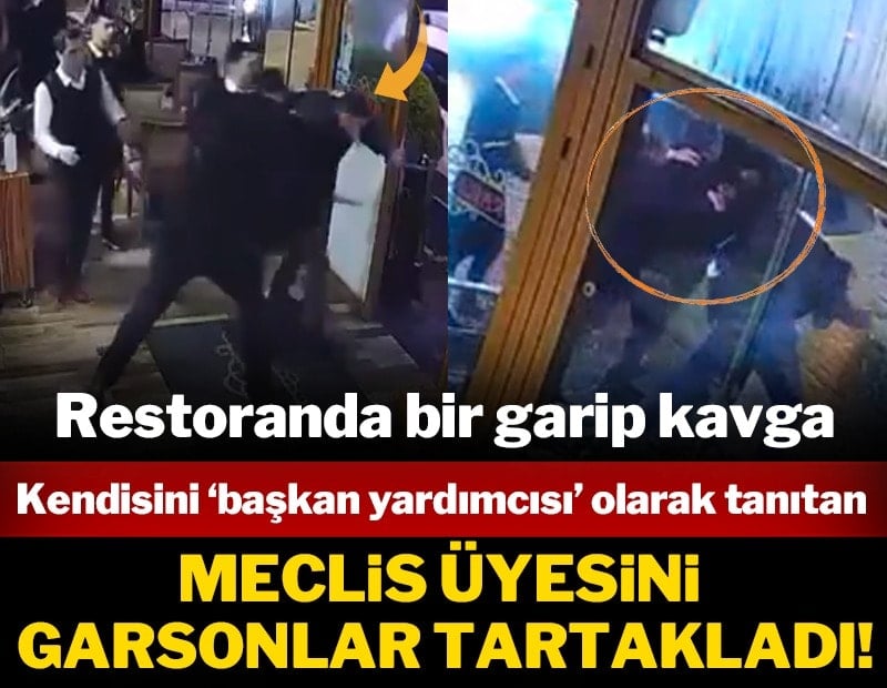Kendisini 'başkan yardımcısı' olarak tanıtan meclis üyesini garsonlar tartakladı!