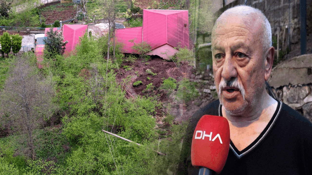 Misafirliğe gitti, heyelandan kurtuldu