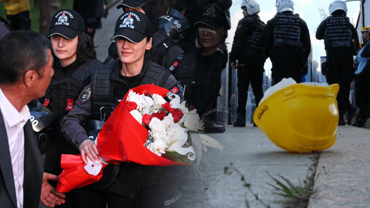 Türkiye'nin kalbini kazanan madenciler biber gazı sıkanlara çiçekle yanıt verdi