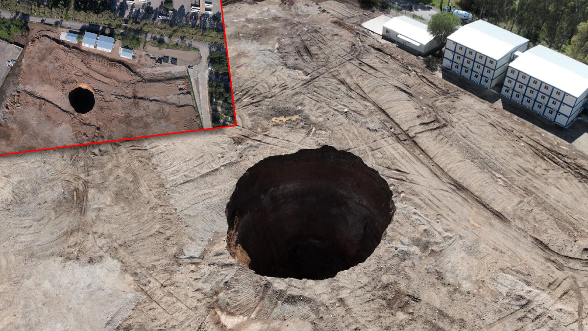 İnşaat sahasında dev obruk! Facianın eşiğinden dönüldü