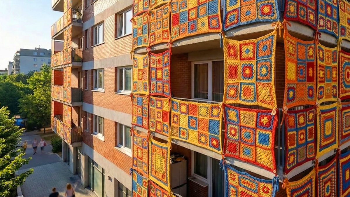 Tüm binalar kazak giyecek