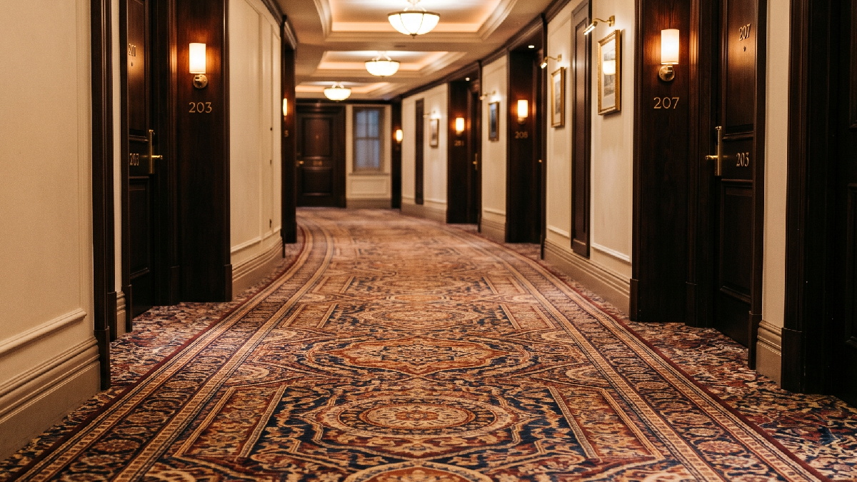Meğer otellerde kullanılan halıların hep aynı olmasının nedeni buymuş