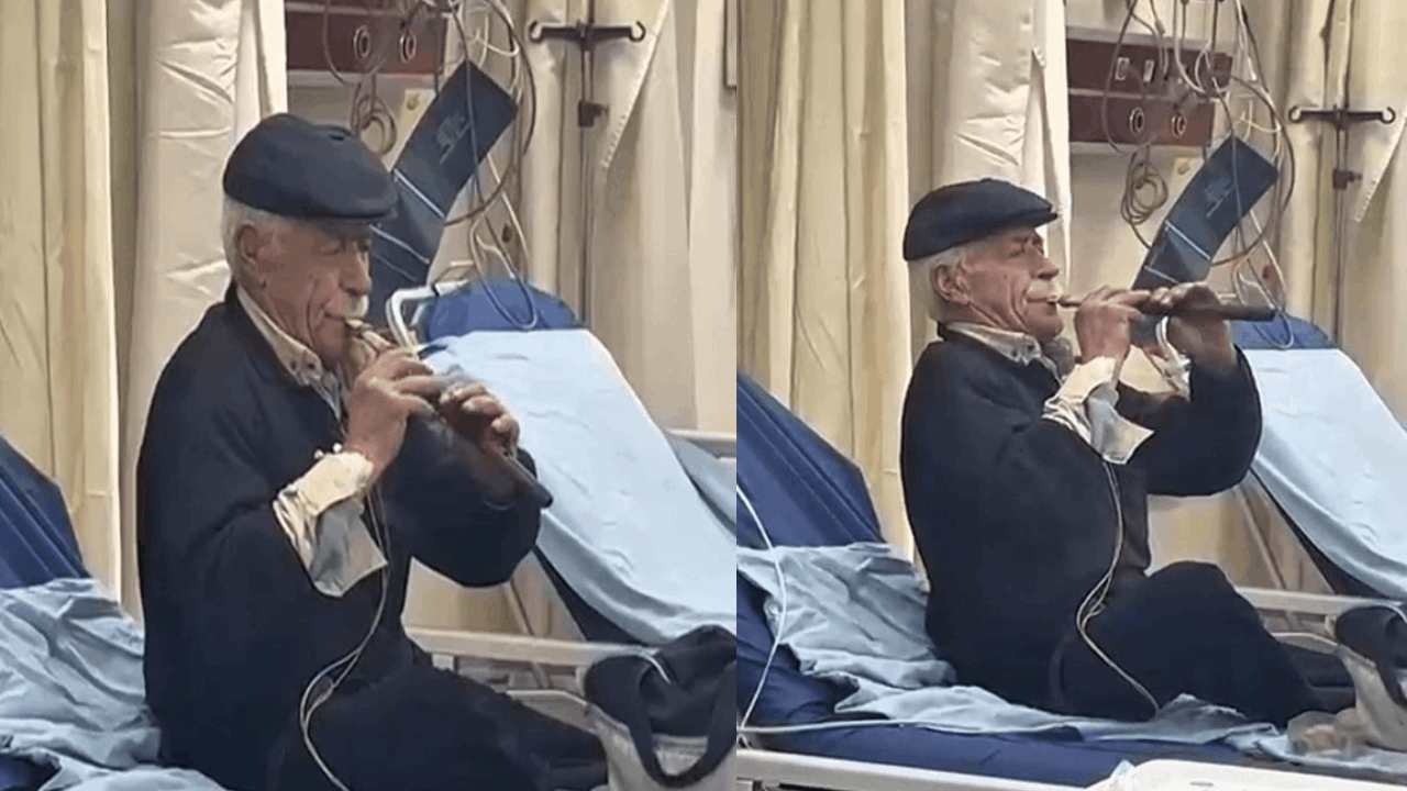 Acil serviste zurna çaldı: 'Acımı hafifletiyor' dedi