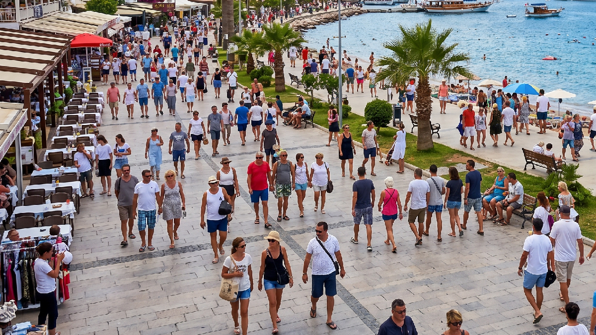 Binlerce turist aynı anda bir ilçemize akın etti