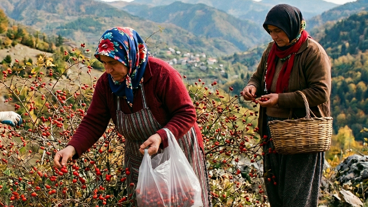 Gümüşhane'de dağlardan toplayıp ABD ve Almanya'ya satıyorlar