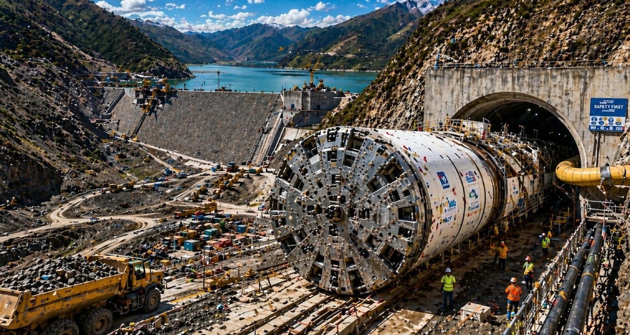 423 metrelik dev makine çalışmaya başladı: Su için dağların altını oyacaklar