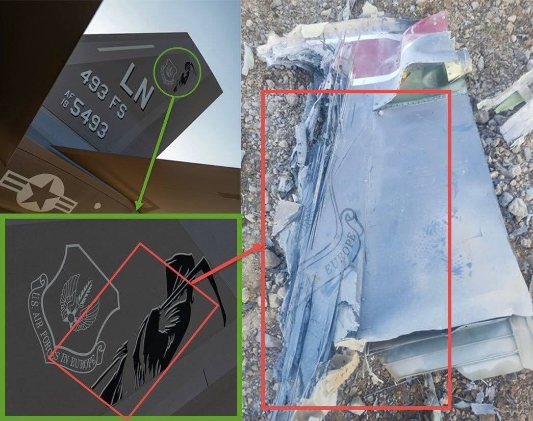 İran vurulduğunu iddia ettiği F-35'in enkazını paylaştı