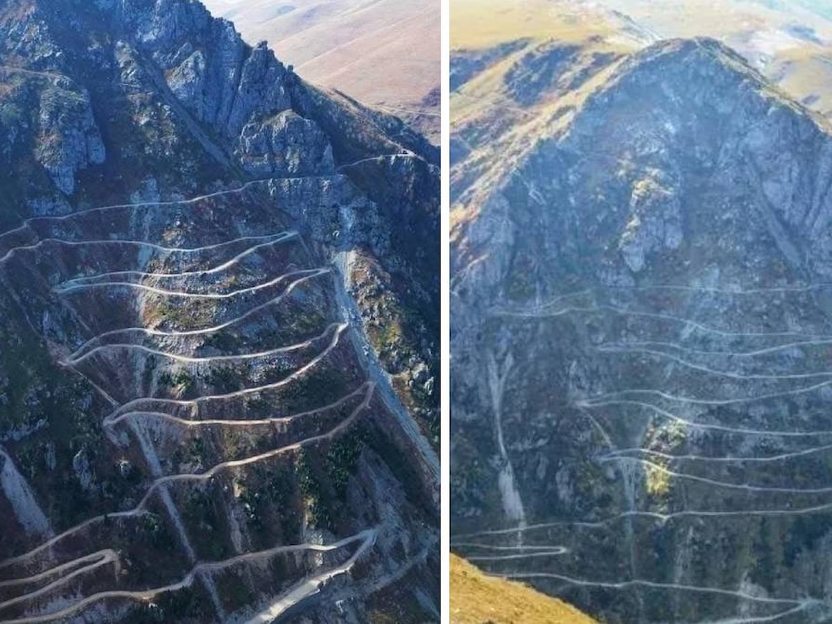 Bayburt Of yolu Derebaşı virajları genel görünüm