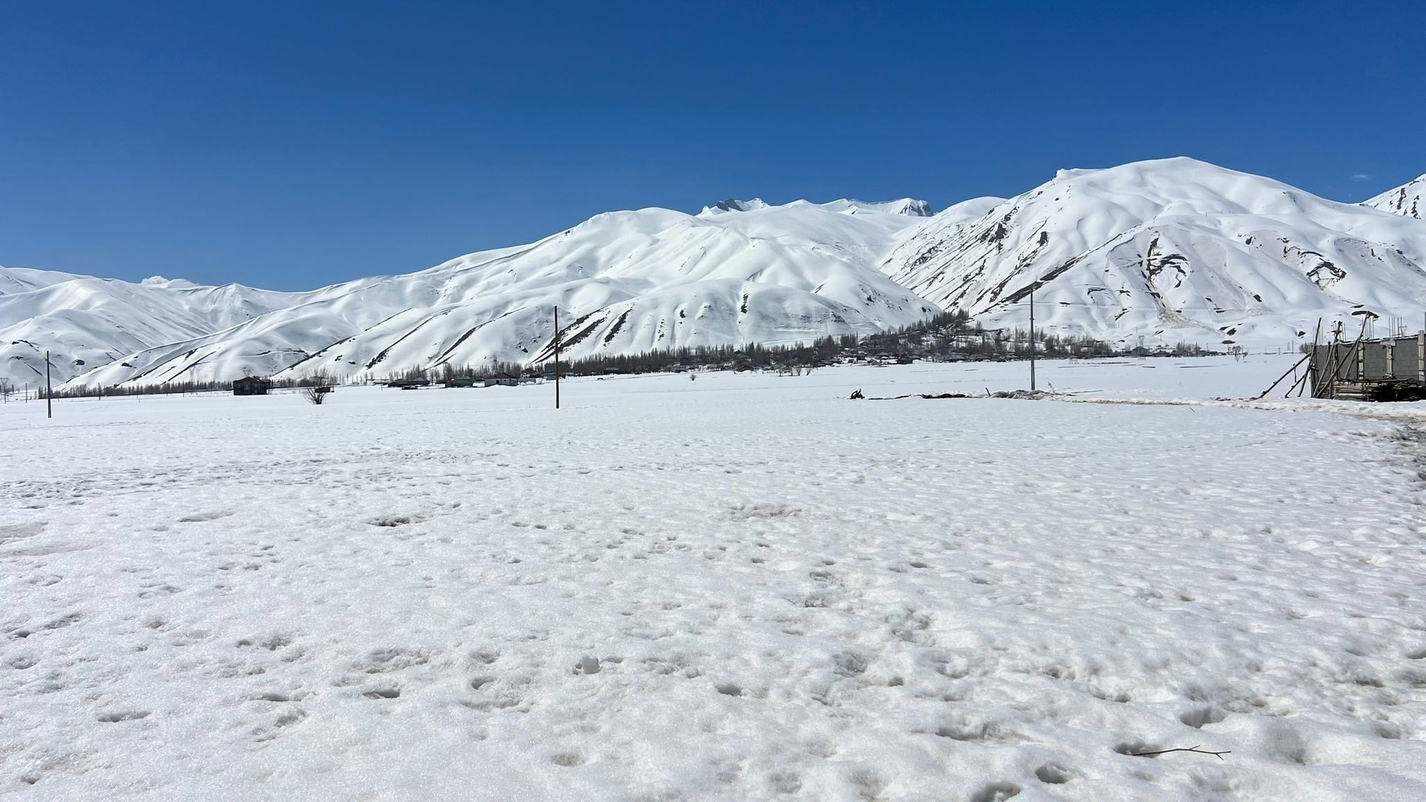 Dondurucu soğukta hayvanlar meraya bile çıkamadı