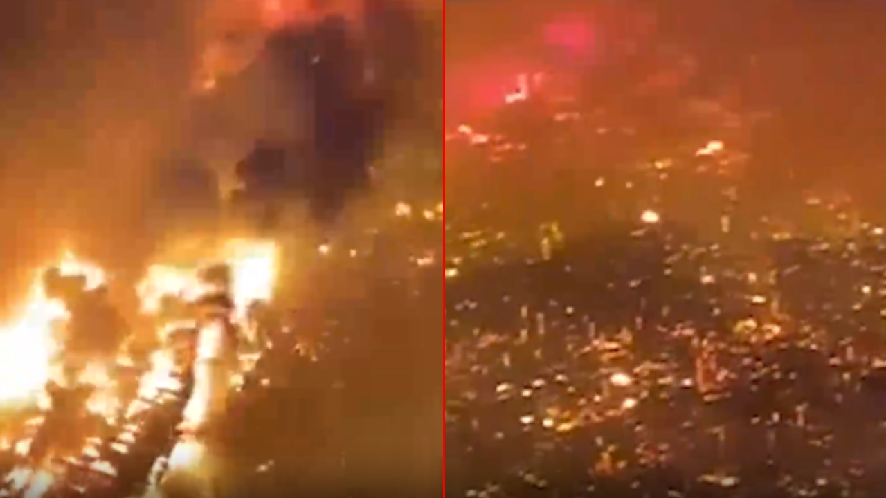 Yüzen kasaba kül oldu, bin ev yandı