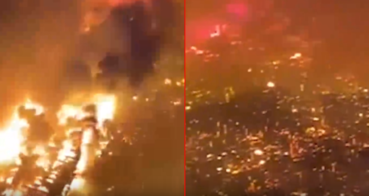 Malezya'da yüzen kasaba kül oldu, bin ev yandı