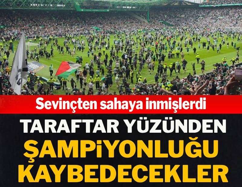 Sevinçten sahaya inen taraftar yüzünden şampiyonluğu kaybedecekler