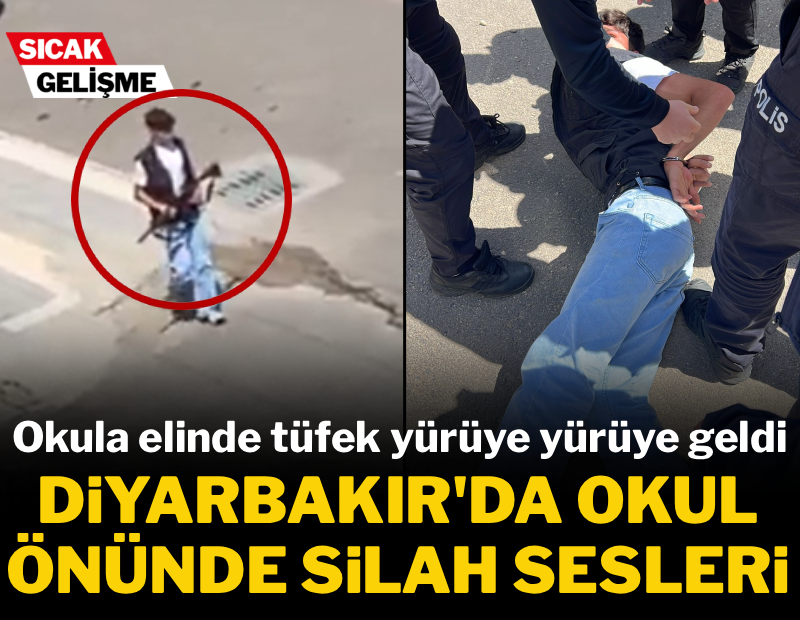 Son dakika... Diyarbakır'da okul önünde silah sesleri: Öğrenciler tahliye edildi