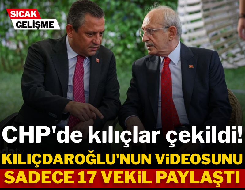 CHP'de kılıçlar çekildi: Olay yaratan videoyu sadece 17 milletvekili paylaştı