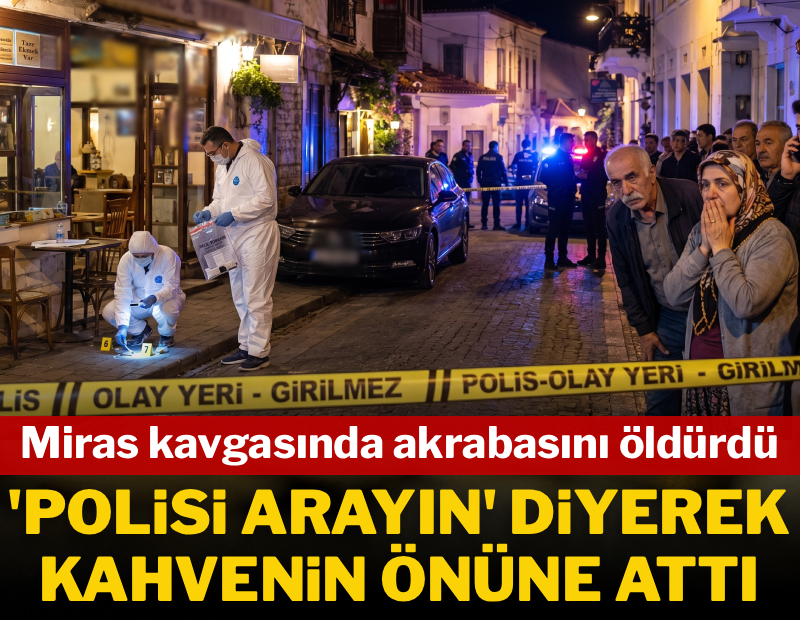İzmir'de kan donduran cinayet! Akrabasını öldürüp cesedini kahvenin önüne attı 