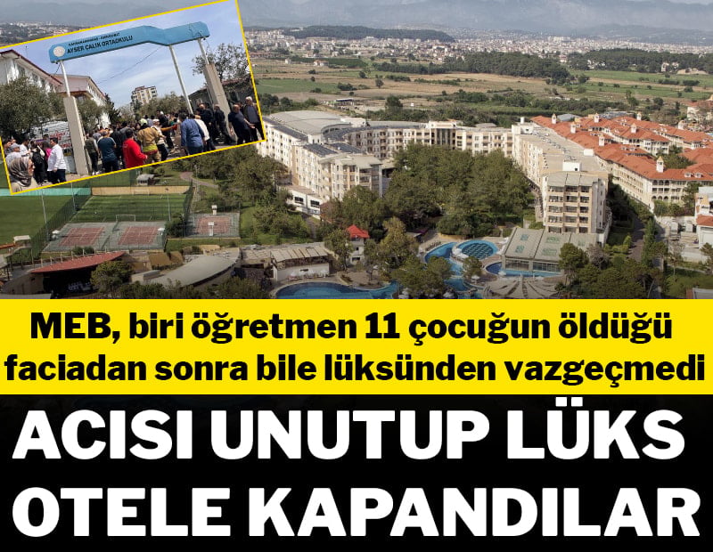 Acıyı unutup lüks otele kapandılar