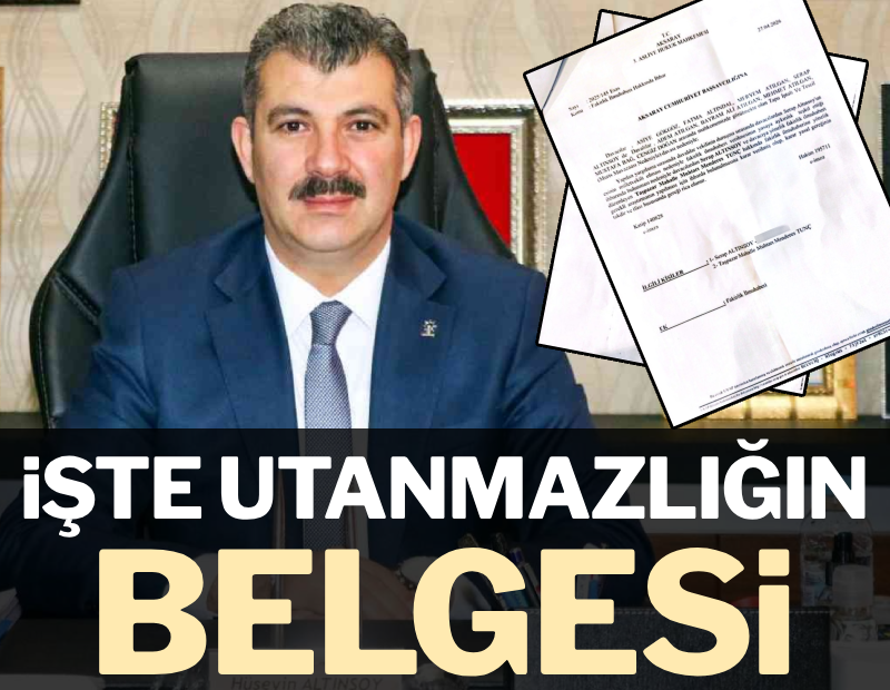 İşte utanmazlığın belgesi