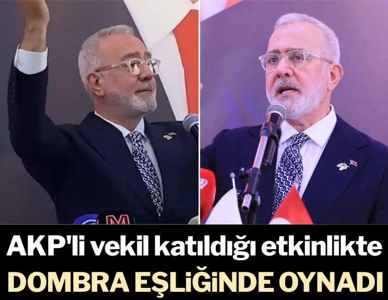 AKP'li vekil katıldığı etkinlikte dombra eşliğinde oynadı