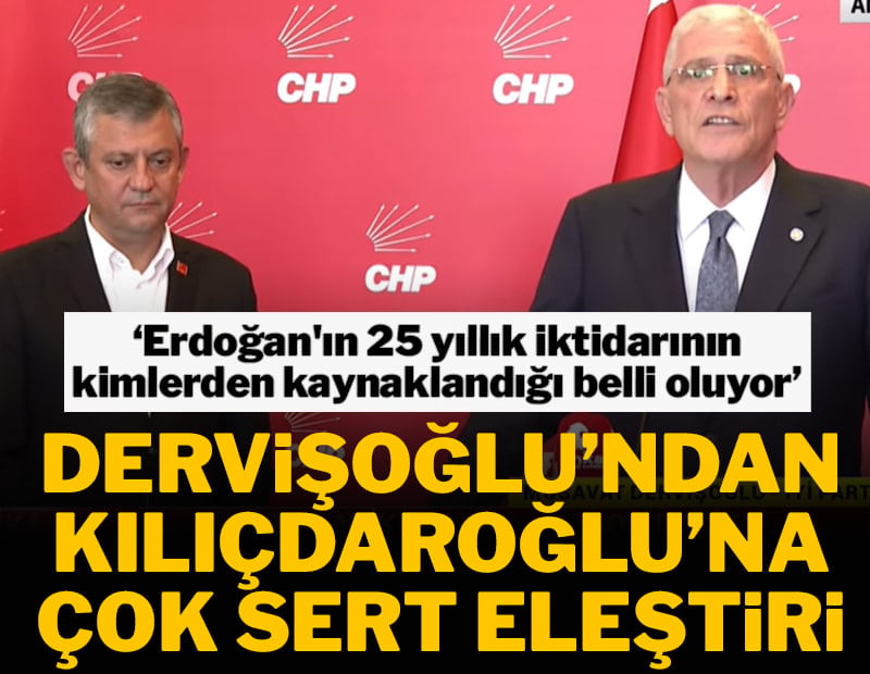 Son dakika... Dervişoğlu'dan Kılıçdaroğlu'na sert eleştiri: Erdoğan'ın 25 yıllık iktidarının kimlerden kaynaklandığı belli oluyor