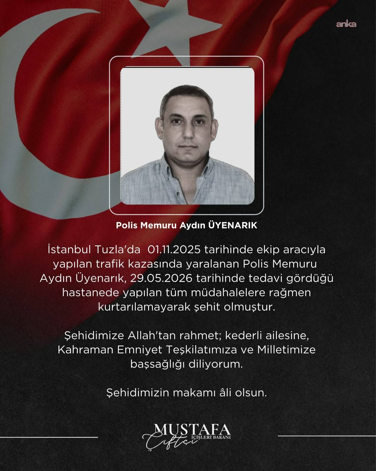 6 ay önce kaza geçiren polis memuru Aydın Üyenarık şehit oldu - Sözcü