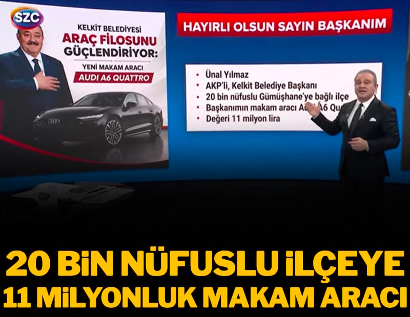 20 bin nüfuslu ilçeye 11 milyonluk makam aracı