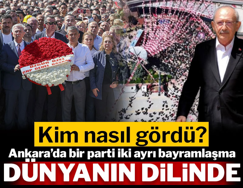 Ankara'da bir parti iki ayrı bayramlaşma dünyanın dilinde! Kim ne dedi?