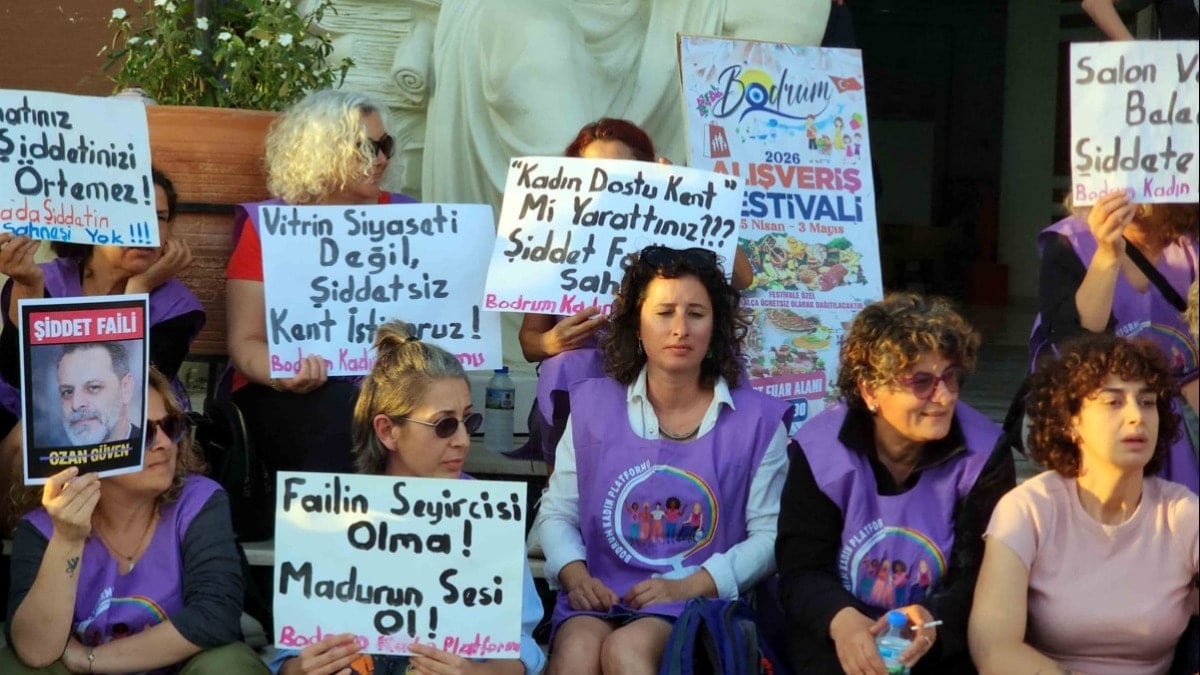 Kadınlardan Ozan Güven’e protesto